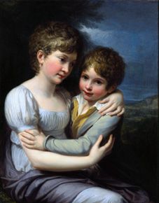 Die Kinder des Malers, Carlotta und Raffaello. von Andrea Appiani
