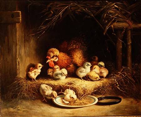 Hen with her Chicks von Andrea Cherubini