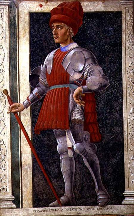 Farinata degli Uberti (d.1264) from the Villa Carducci series of famous men and women von Andrea del Castagno