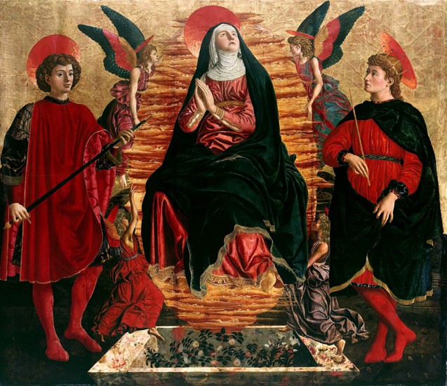 Himmelfahrt Mariae mit den Heiligen Julian und Minias von Andrea del Castagno