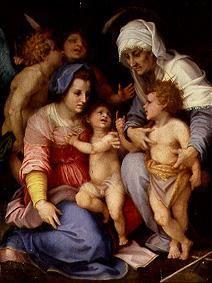 Heilige Familie mit Engeln um 1515/15