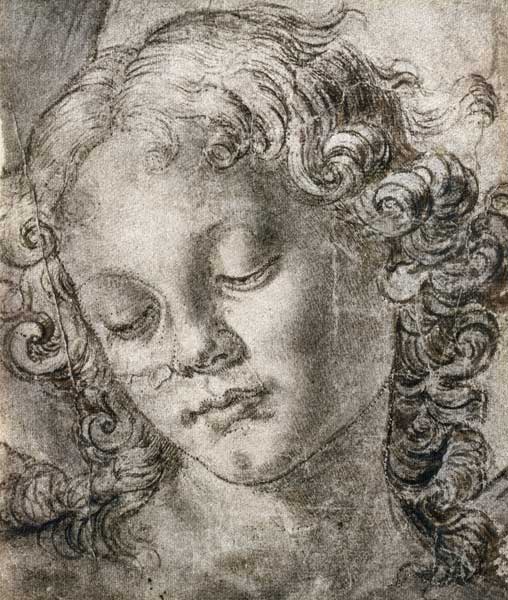 Head of Angel von Andrea del Verrocchio