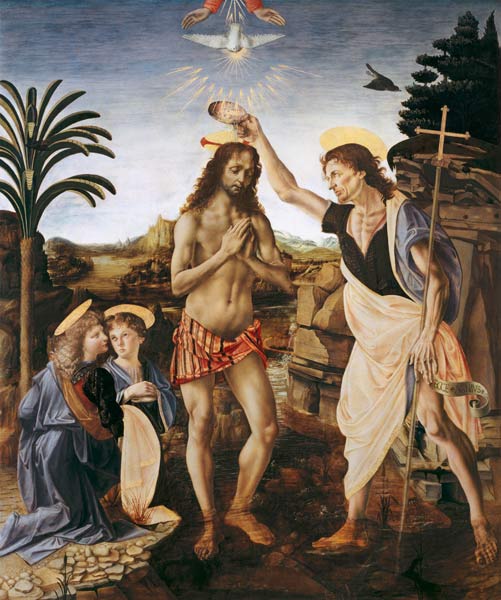 Die Taufe Christi von Andrea del Verrocchio