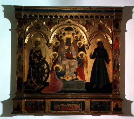 The Madonna of the Girdle with Saints and Angels von Andrea  di Giusto Manzini