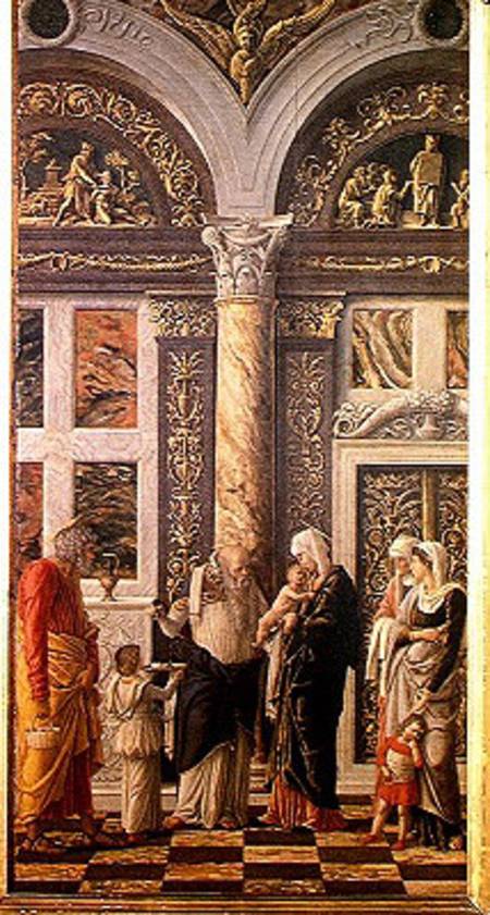 The Circumcision, central panel from the Altarpiece von Andrea Mantegna