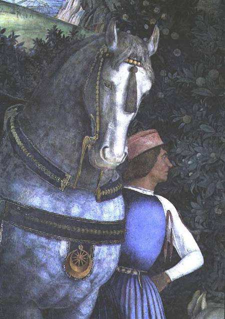 Horse and groom, from the Camera degli Sposi or Camera Picta von Andrea Mantegna
