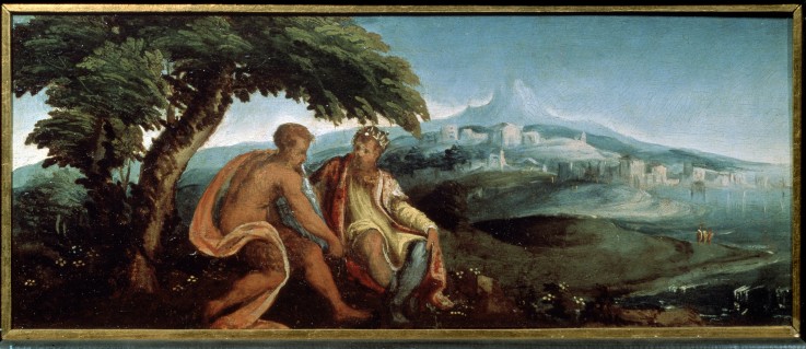 König Midas und Pan von Andrea Schiavone
