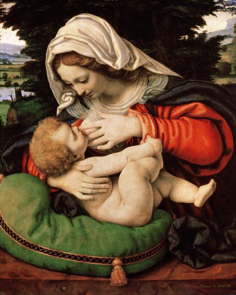 The Virgin of the Green Cushion, 1507-10 von Andrea Solario