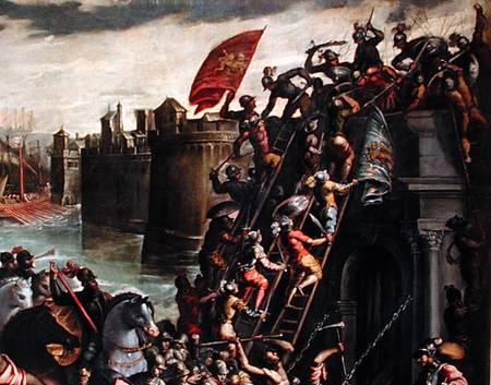 The Crusaders Conquering the City of Zara in 1202  (detail) von Andrea Vicentino