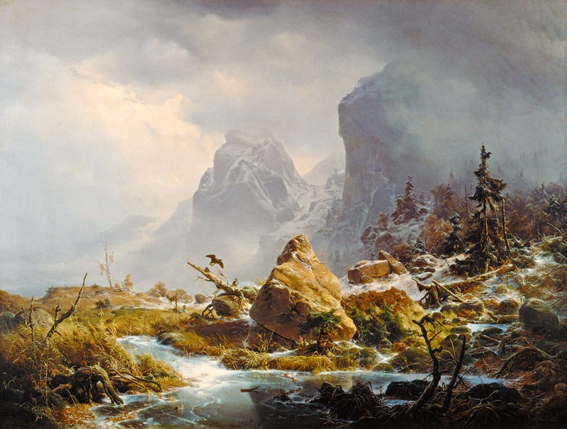 Nordic mountains in winter von Andreas Achenbach
