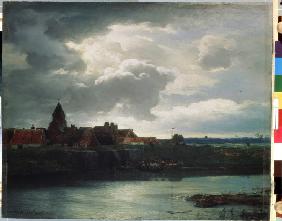 Landschaft mit Fluss 1866