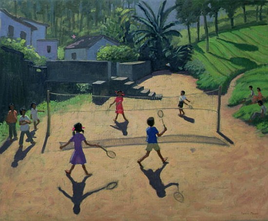 Badminton, Coonoor, India (oil on canvas)  von Andrew  Macara