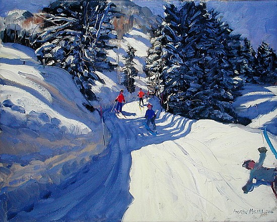 Ski Trail, Lofer, 2004 (oil on canvas)  von Andrew  Macara