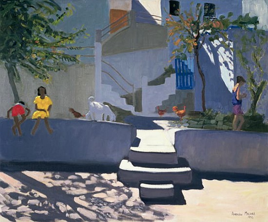 The Yellow Dress, Kos, 1993 (oil on canvas)  von Andrew  Macara