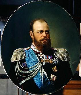 Emperor Alexander III (1845-94) (oil on canvas) 20th