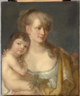 Juliane von Krüdener mit ihrem Sohn Paul Um 1785