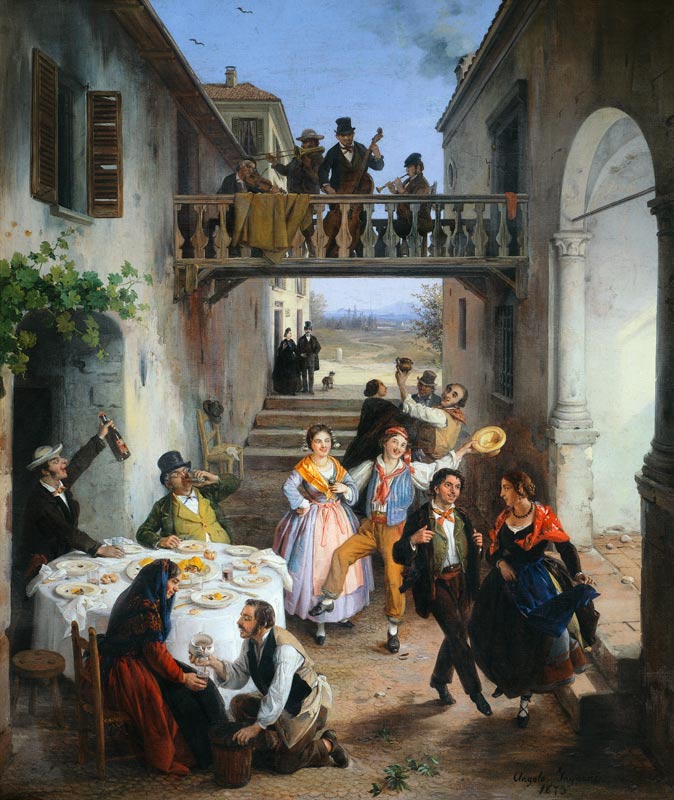 A Wedding at Brianza von Angelo Inganni