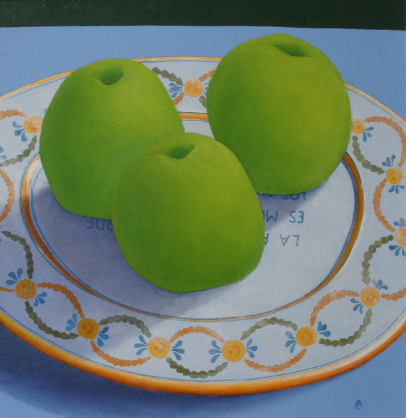 Three Green Apples von Ann  Brain