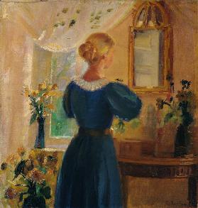 Frau vor dem Spiegel 1901