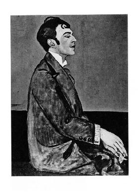 Porträt des Dichters Ossip Mandelstam (1891-1938) 1914