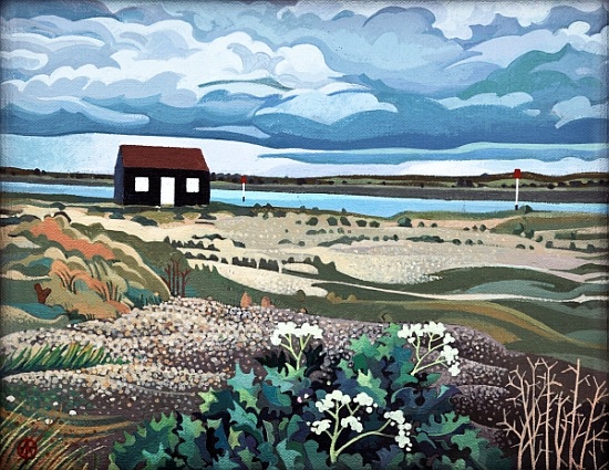 Hut, Rye Harbour von Anna  Teasdale