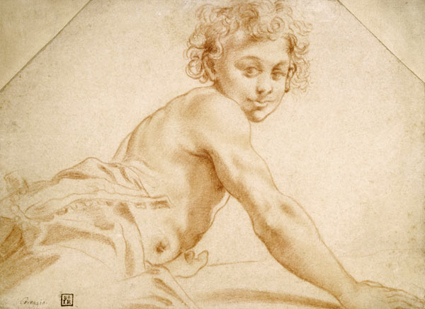 A Boy Looking Over His Shoulder von Annibale Carracci