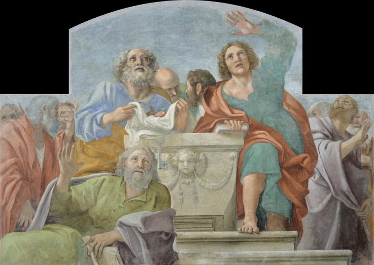 Die Apostel am Grabe Christi von Annibale Carracci