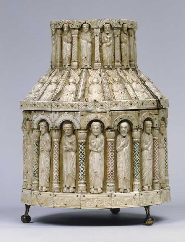 Apostel, Engel, und Propheten (,Grosses' Turmreliquar). 1. Hälfte 13. Jh. von Anonym Romanisch
