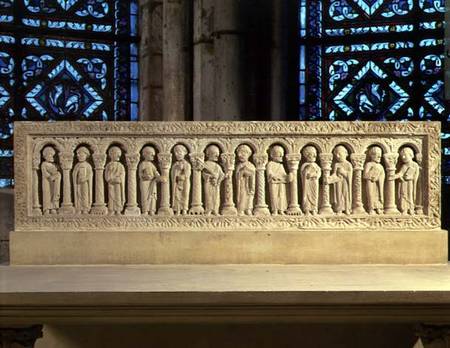 Apostles under Arcadescarved relief von Anonym Romanisch