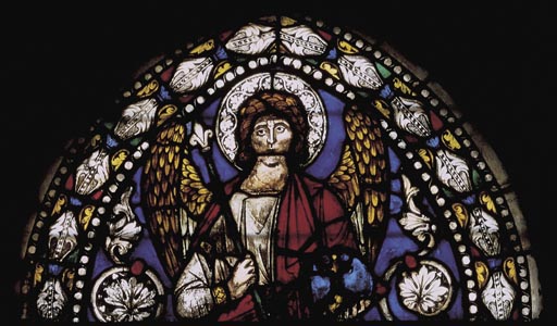 Assisi, Glasfenster, Engel mit Zepter von Anonym, Haarlem