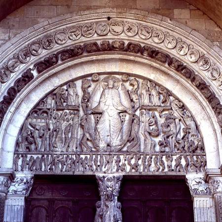 The Last Judgement, tympanum from the west portal von Anonym Romanisch