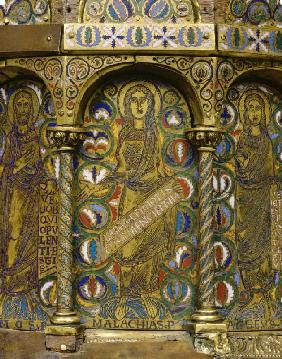 Propheten mit Spruchbändern (Kuppelreliquar), Detail: Malachias Um 1170/80