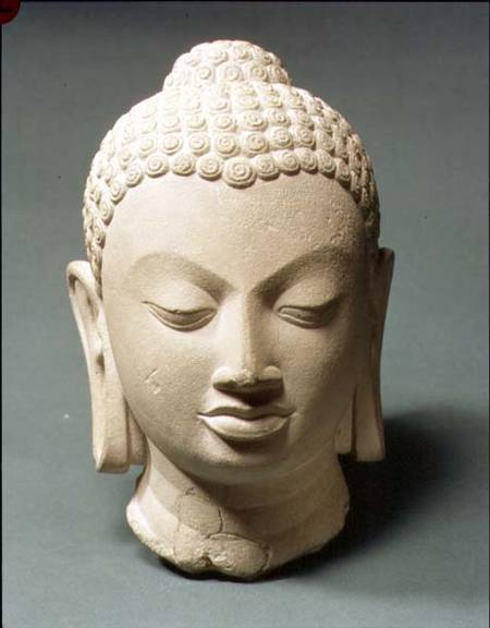 Buff sandstone head of the BuddhaSarnath von Anonymous