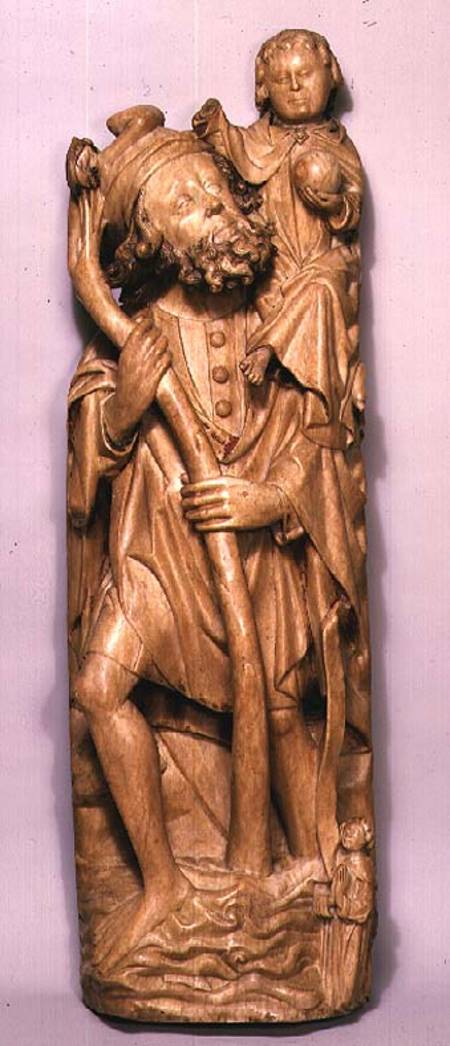 St. Christopher, sculpture,English von Anonymous
