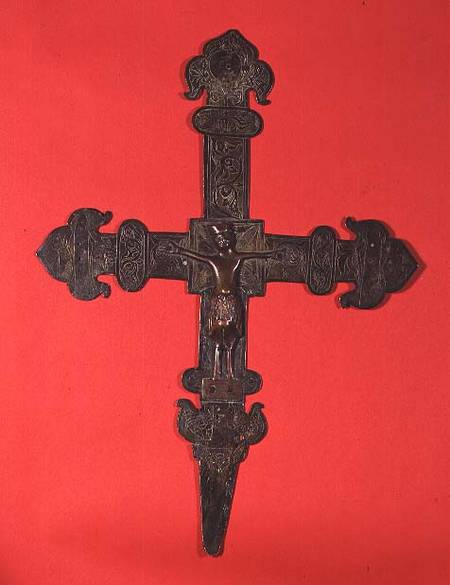 Copper Aragonese crucifix von Anonymous