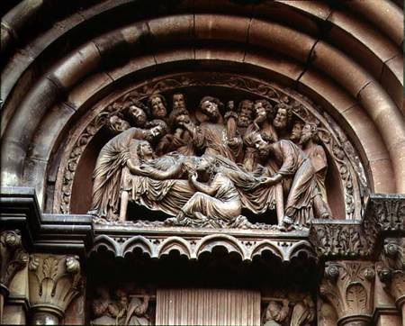 The Dormition of the Virgintympanum from the double portal of the south transept von Anonymous