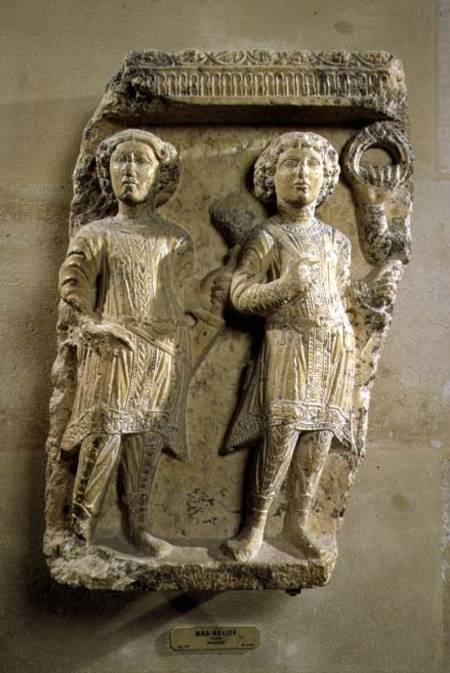 Fragment of a bas-relief plaque depicting two soldiersfrom Palmyra von Anonymous