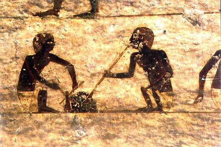 Glass Blowers, detail from a tomb wall painting,Egyptian von Anonymous