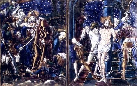 The Kiss of Judas and The Flagellation of Christ: two enamelled plaques from the Passion of Our Lord von Anonymous