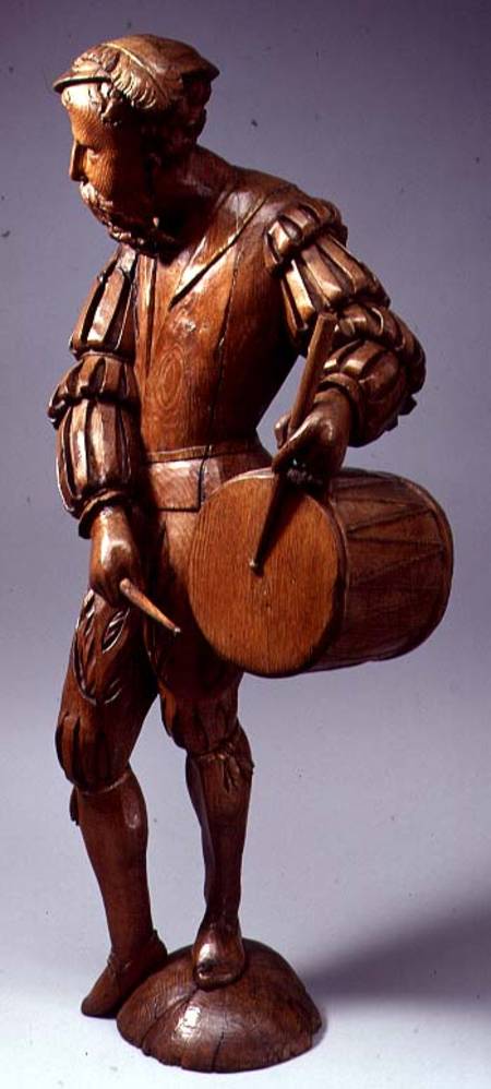 Large figure of a musician with a drum, possibly a Swiss mercenary,North European von Anonymous
