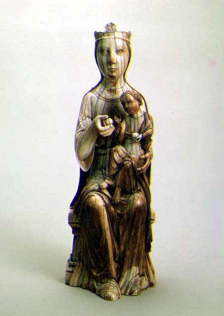 Madonna and Child, ivory statue,French von Anonymous
