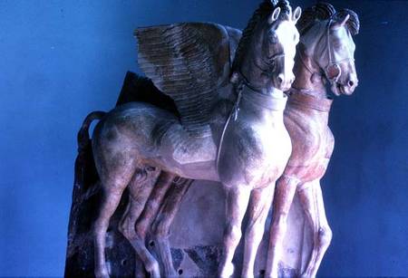 Pair of Winged Terracotta Horses, from the Temple of Tarquinia von Anonymous