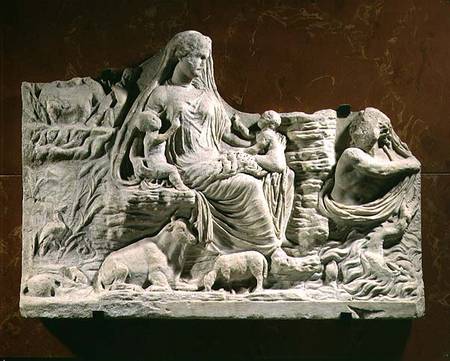 Personification of the earth mother, allegorical relief, Roman,Carthage von Anonymous