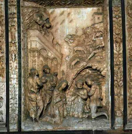 Relief Panel depicting the Adoration of the Infant Christ von Anonymous
