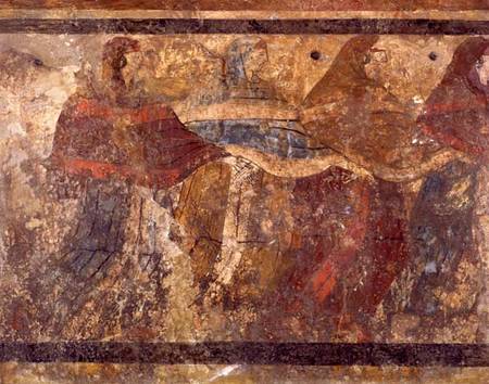 Ritual Funeral Dancedecoration from Tomb no.11 from Via dei Cappuccini von Anonymous