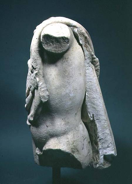 Roman marble torso of a satyr of faun (side view with skin draped over nearest shoulder) von Anonymous