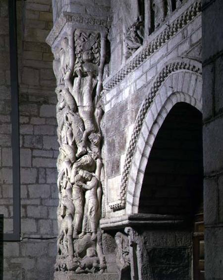 The Sacrifice of Isaac, column relief, originally the central pillar of the door in the west end of von Anonymous