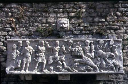 Sarcophagus depicting a hunting scene von Anonymous