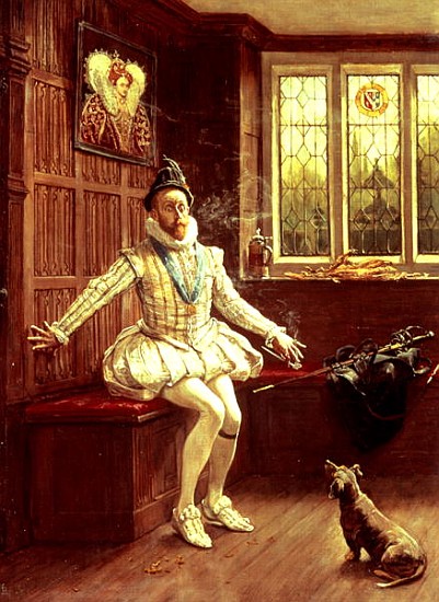 Sir Walter Raleigh''s (1552-1618) First Smoke von Anonymous