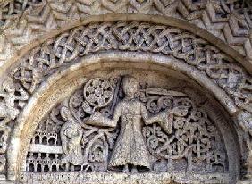 Apparition of the Son of Man to John the Evangelistcarved tympanum mid 12th c